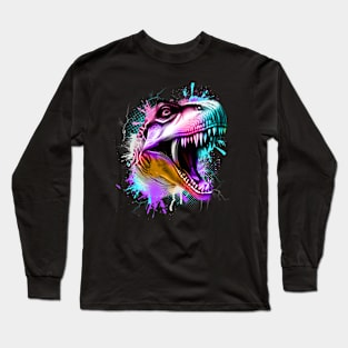 Tri-Rex Watercolor Long Sleeve T-Shirt